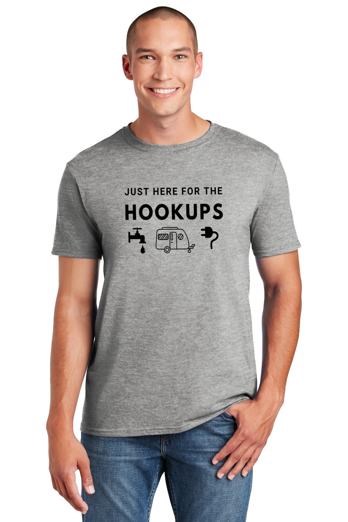 T-Shirt- Just here for the hookups