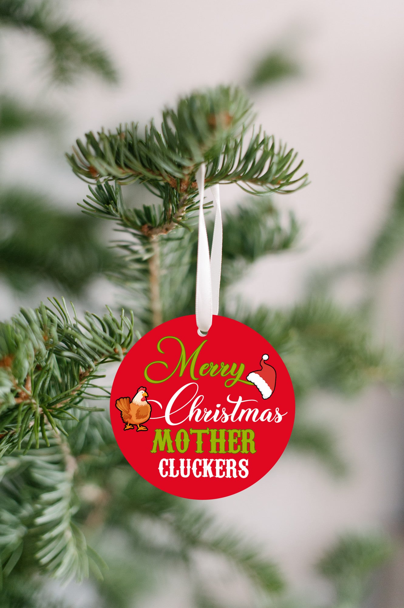 Merry Christmas Mother Cluckers Ornament